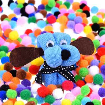 8/10/15/20/25/30mm Pom Poms Multi-Colored Pompoms Soft Fluff