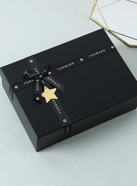 礼盒空盒睡衣衬衫衣服墨绿色复古高级感礼物盒围巾礼盒大号