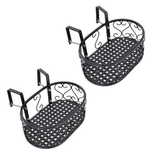 2Pcs Metal Flowerpot Rack Durable Bonsai Shelf Modern