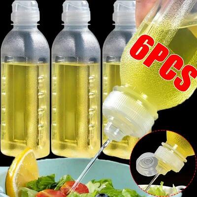 300/500ML Kitchen Oil Bottle Plastic Seasoning Squeeze Bottl