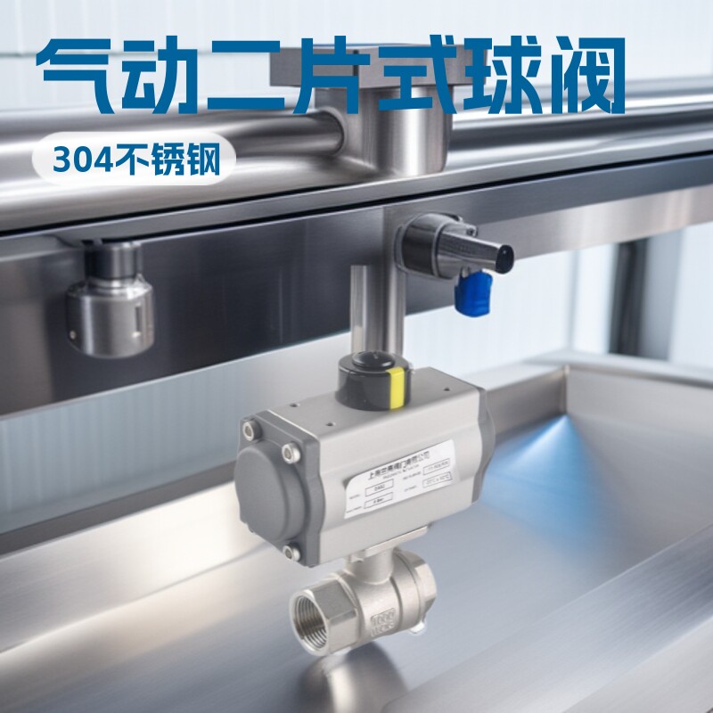 气动二片式球阀Q611F-16P不锈钢丝扣球内螺纹4分不锈钢球阀304