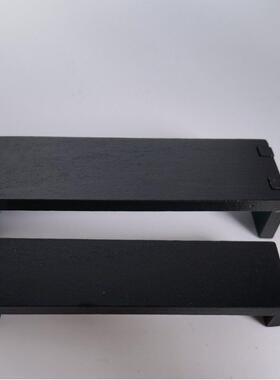 ZAKKA日式桌椅套装工艺品小摆件公仔道具桃木色黑色组合小长椅