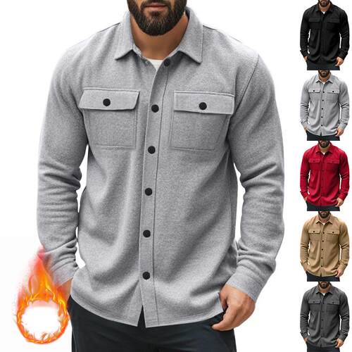 Men's collar multi pocket single jacket jacket for