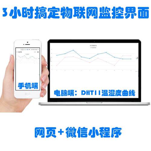 3小时搞定物联网开发电脑网页小程序监控界面硬件单片机ESP8266