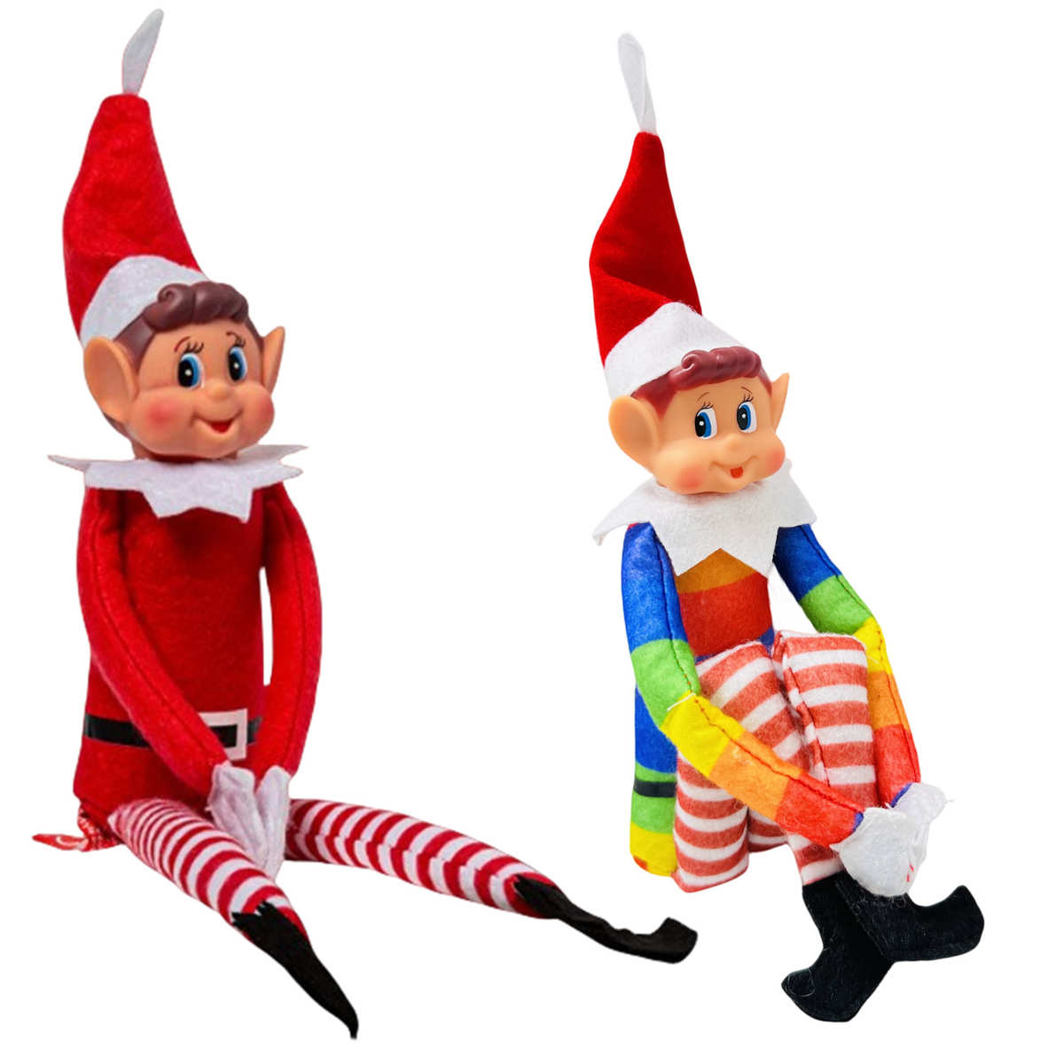 Christmas Elf Long-legged Doll with Hat Fabric Christmas Dec