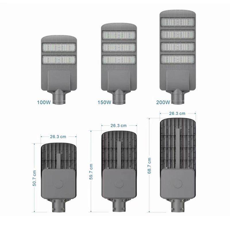 新款led市电路灯100W150W200W小区街道城市道路照明led路灯头