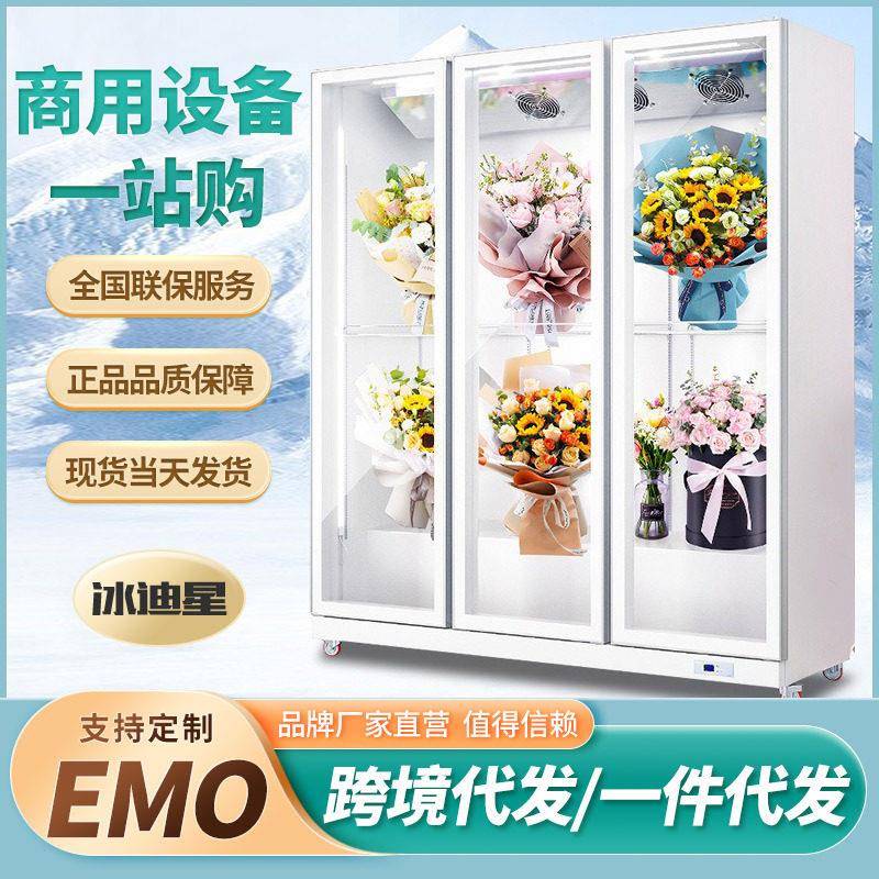 冷藏展示柜冰柜保鲜饮料啤酒双三开门超市水果玻璃立式商用冰箱