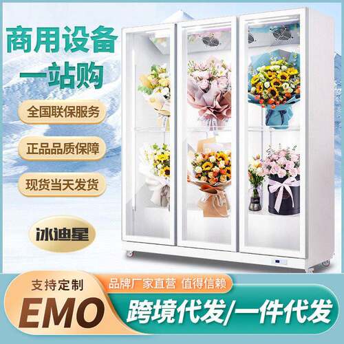 冷藏展示柜冰柜保鲜饮料啤酒双三开门超市水果玻璃立式商用冰箱