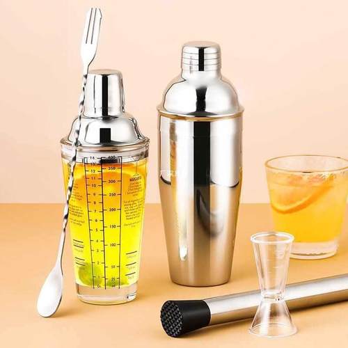 玻璃雪克杯调酒器套装奶茶店手打柠檬茶制作工具摇暴打手