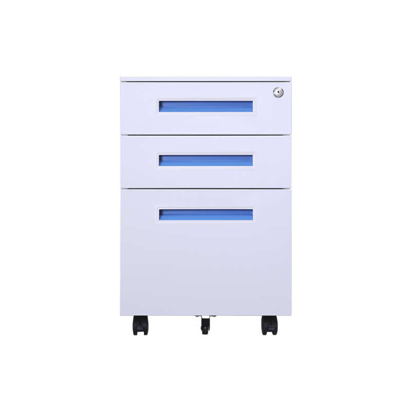 轮办公室档案移动桌下收纳抽屉文件柜柜柜资料储物柜铁皮柜带矮