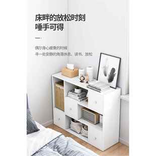 书架落门地收储物柜省空间书简易家用置纳物架G98G13带格子柜现代简约