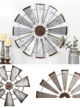 创意家居挂摆件金属铁质半风车艺术装饰亚马逊独立站外贸厂家供应