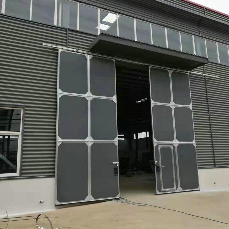 工业推拉门车间电动推拉大门仓库厂房平移门彩钢夹芯板重型推拉门