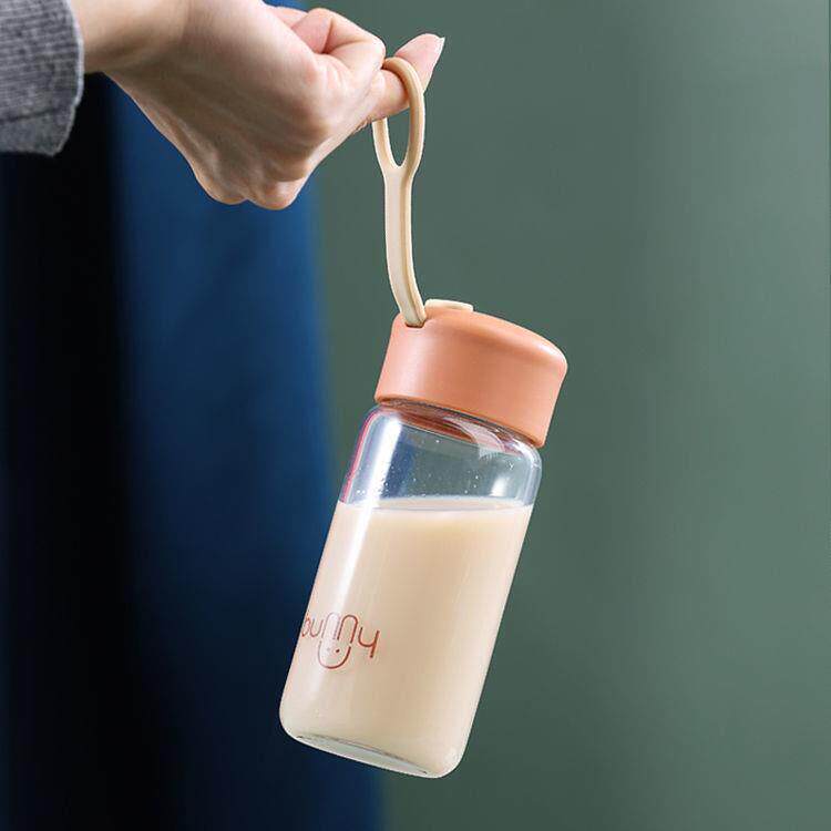 玻璃杯女458户外迷你便杯小清新高生颜水值泡茶耐热携咖啡杯暖手