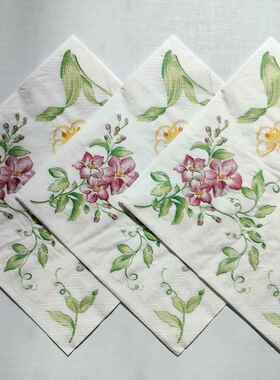 Floral Decorative Paper Napkins Decoupage 蝶骨巴特印花餐巾纸