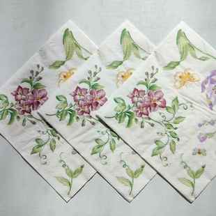 Floral Decorative Paper Napkins Decoupage 蝶骨巴特印花餐巾纸