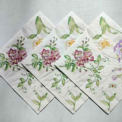 Floral Decorative Paper Napkins Decoupage 蝶骨巴特印花餐巾纸