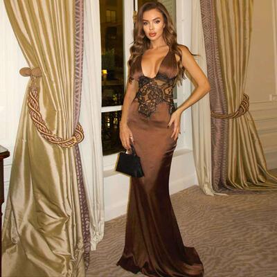 DOUCIU Evening Party Retro Sexy Elegant Mature Beautiful