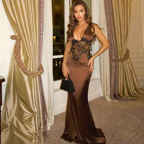 DOUCIU Evening Party Retro Sexy Elegant Mature Beautiful