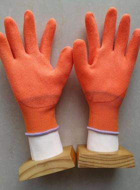 创信S838手套劳保耐磨耐油防滑塑胶发泡橡胶加厚带胶胶皮工作防护