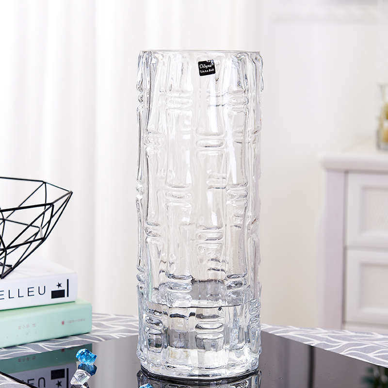 特大号落地富贵竹花瓶摆件玻璃透明水养水培直筒家用客厅插花链衡,家居饰品,花瓶,淘宝优惠券,粉丝福利购,淘宝优惠卷