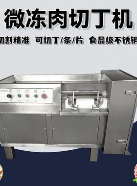 全自动立式微冻肉切丁机臊子面肉丁机牛肉切粒机五香牛肉切丁设备