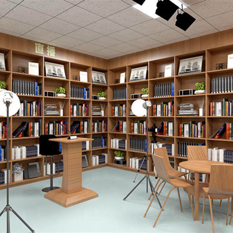 gy图书馆书架书柜学校书店阅览室展示架双面中岛木质展示柜中岛台