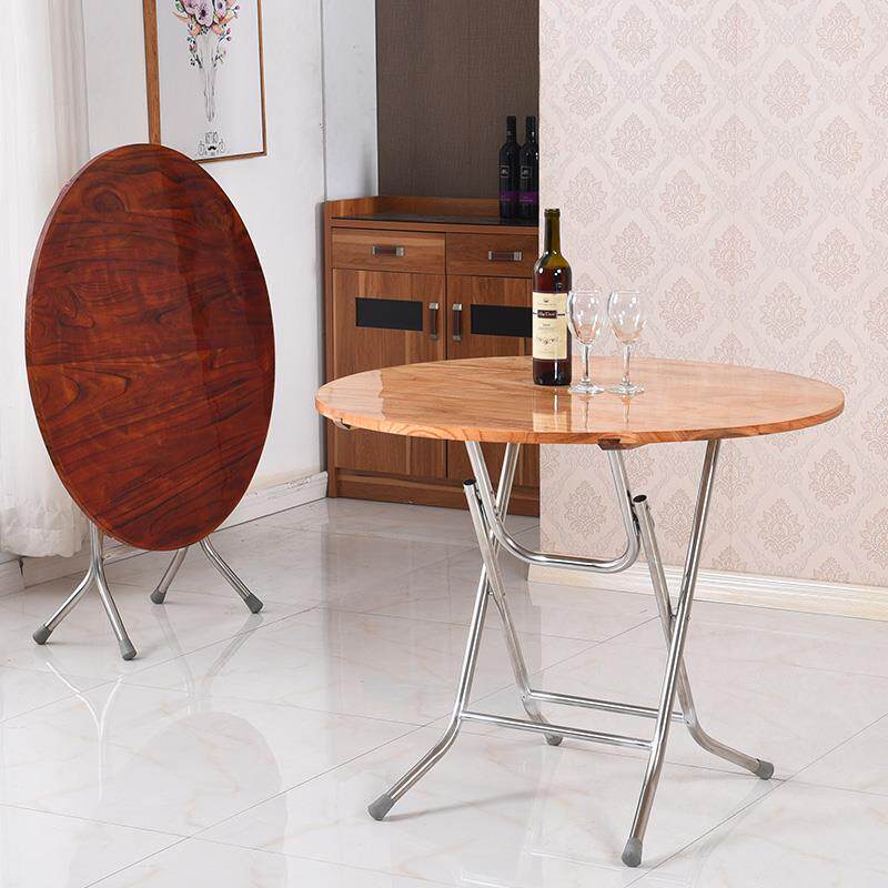 cs实木折叠餐桌家用桌子桌摆摊大人圆简酒店桌易椅68人F758MHSH家