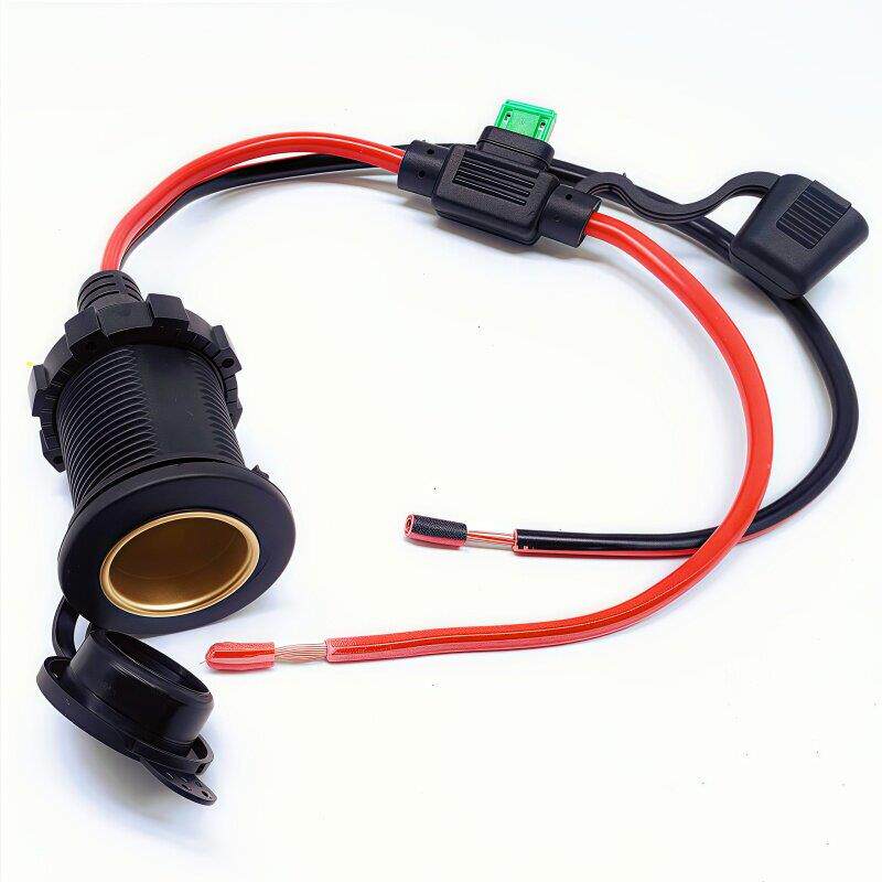 点烟器母座纯铜线 线12V24V汽车快充插座母头2.5平方承受大功率36