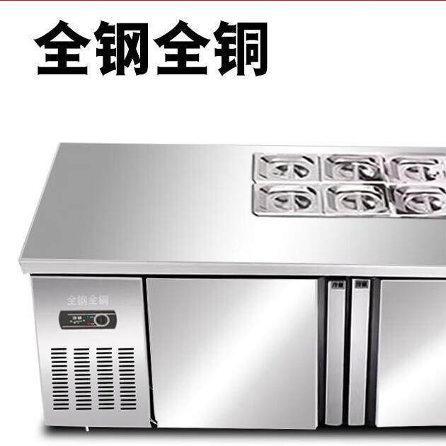 沙拉台出口保鲜展示柜商用小菜冰箱冷藏披萨台冰柜卖水果捞操作台