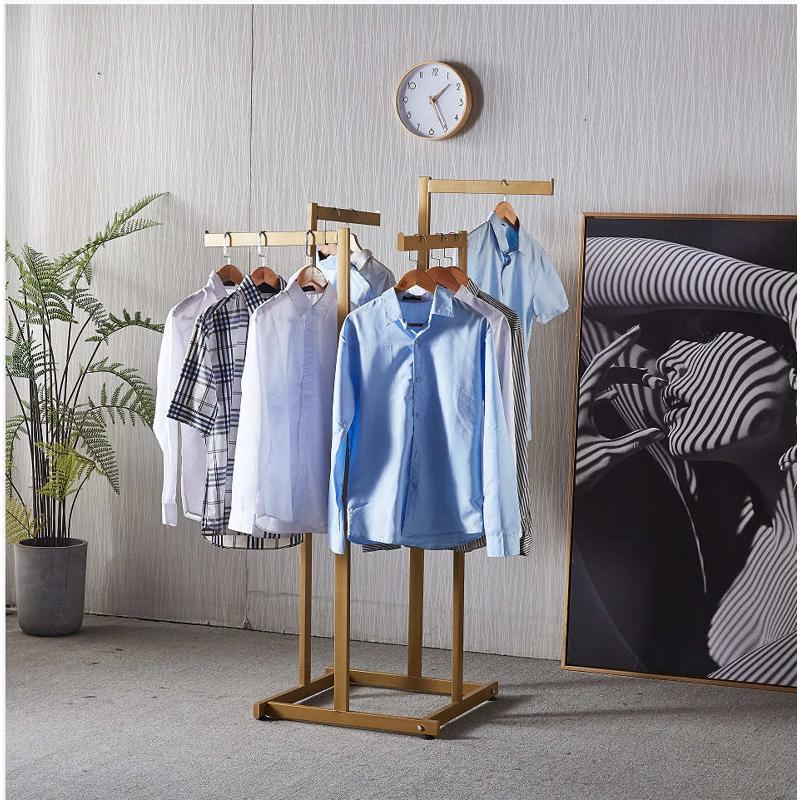 服装店货架落地架展示架女装童装中岛架正挂衣衣架落地服装展示架