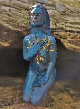 跨境新品自我治愈系列女神雕塑树脂工艺品家居摆件装饰品女神雕塑