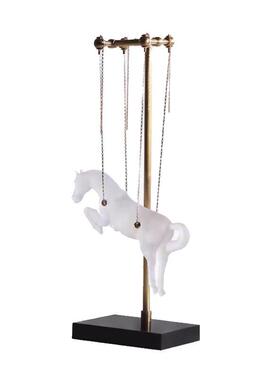 高级感小众复古风透明悬空艺术马酒店售楼处高级感软装设计师摆件