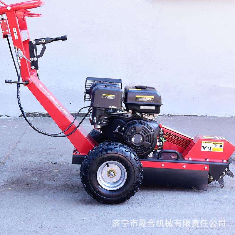 小型木桩清除机 手推式汽油树根研磨机 多功能链条式树根破碎机