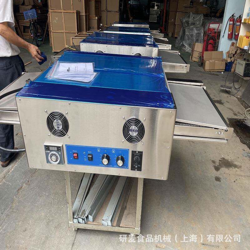 定制现烤披萨链条式履带式披萨炉 热风循环炉电热商用32寸披萨炉