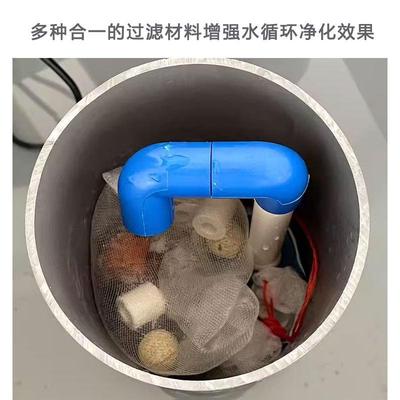 水族箱养乌龟过滤器低水位吸龟粪便吸鱼便内置过滤桶瀑布流水设备