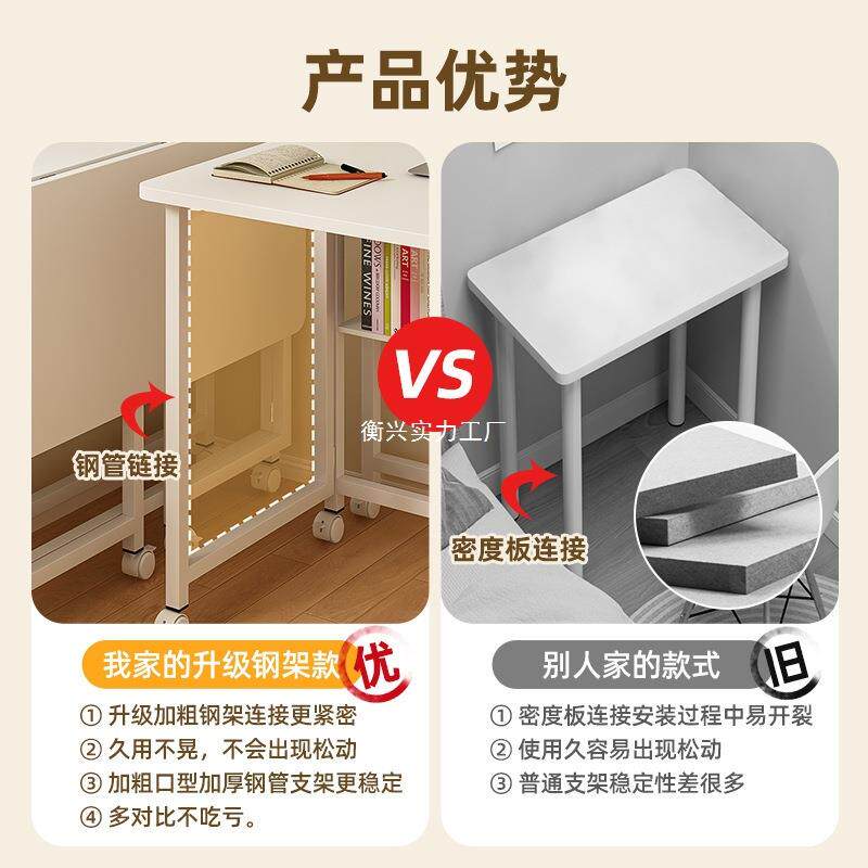 动移便携式电脑床桌折叠书桌小可户型家边用写作业学HXMCMCWO习桌