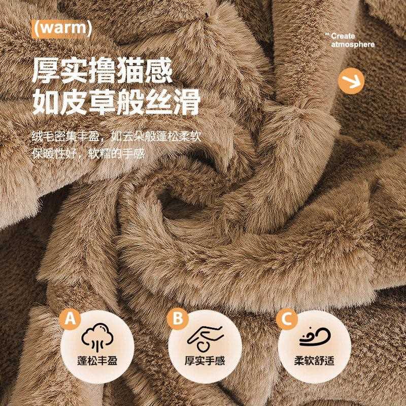 2026新款北欧风秋冬级感毛绒沙发垫防滑沙发盖巾坐垫皮沙发套罩
