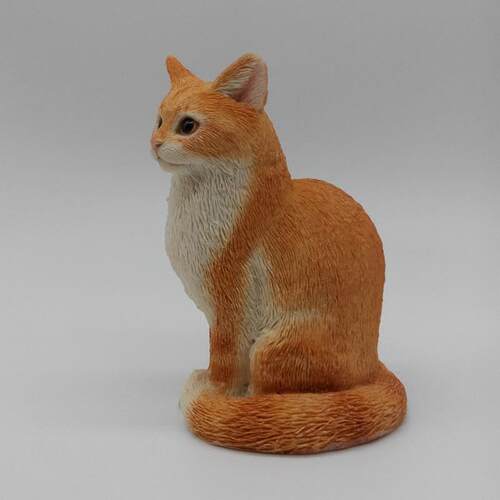 精品模型工艺品逼真的猫礼物饰品可爱的猫L室内汽车室内装饰树脂