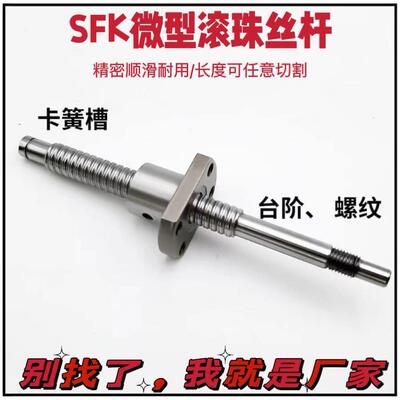 SFK0601/0801/0802 /0804/0805/1010微型滚珠丝杆套装 丝杠TBI