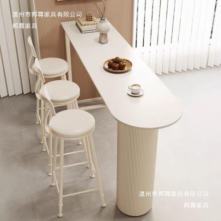 轻奢岩板吧台桌家用客厅厨房边隔断吧台阳台靠墙垭口小户型高脚桌