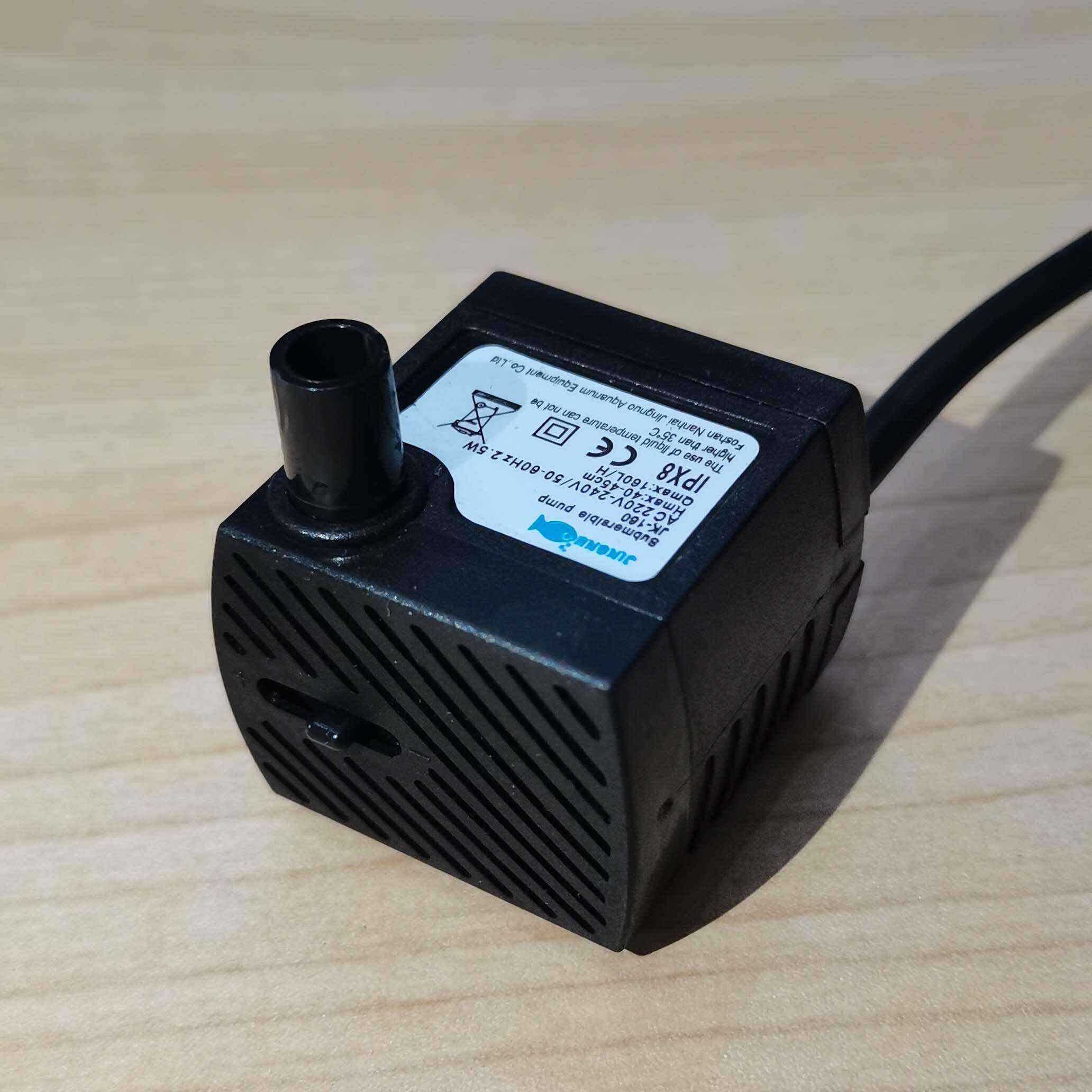 工艺礼品摆饰喷泉鱼池配件2W2.5W3W5W静音耐用水泵循环12彩灯雾化