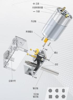 5840直-555微型有刷流电机12V25840-555正4V单向轴D轴反长转切换