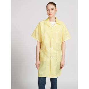 高档男女防静电服夏季 大褂防护服防尘洁服无尘服褂衣静大服电 短袖