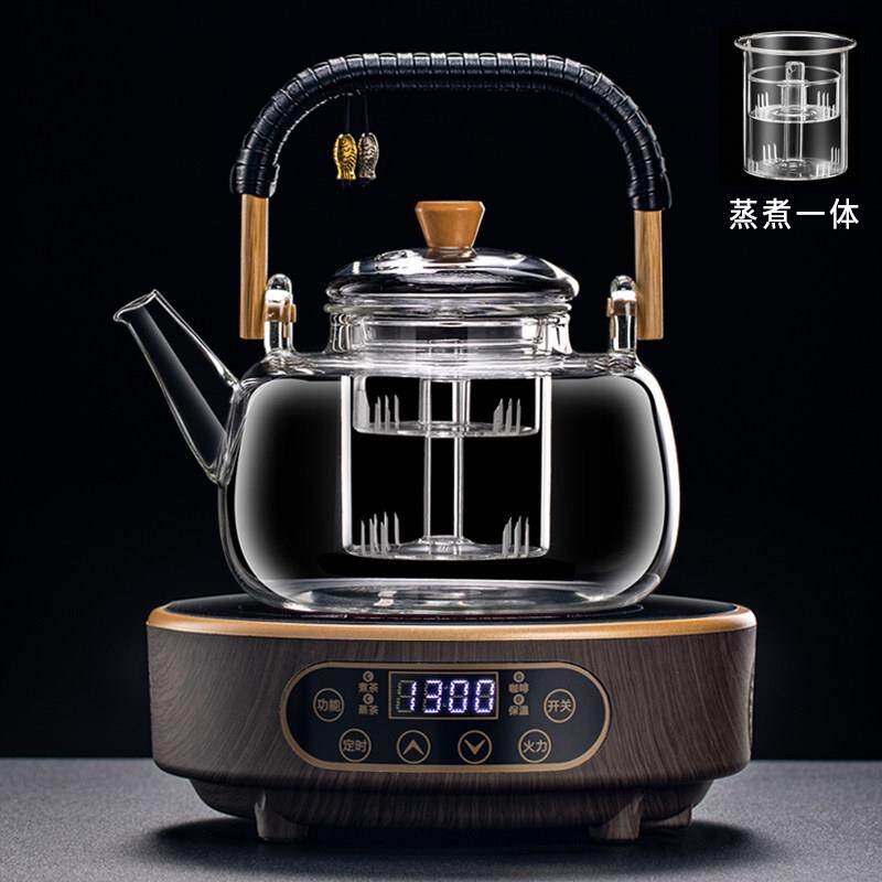 20款25新玻璃蒸煮一体茶壶陶烧水泡茶具全自电ZJD炉煮茶器家用动