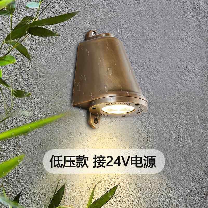 24V低压户外防水LED壁灯工业风铸铝店门口招牌射灯走廊阳台洗墙灯