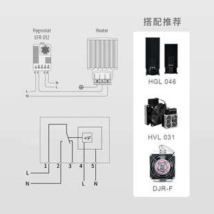 源头厂家EFR012电子式 机柜恒湿器开关柜智能湿度控制器除湿