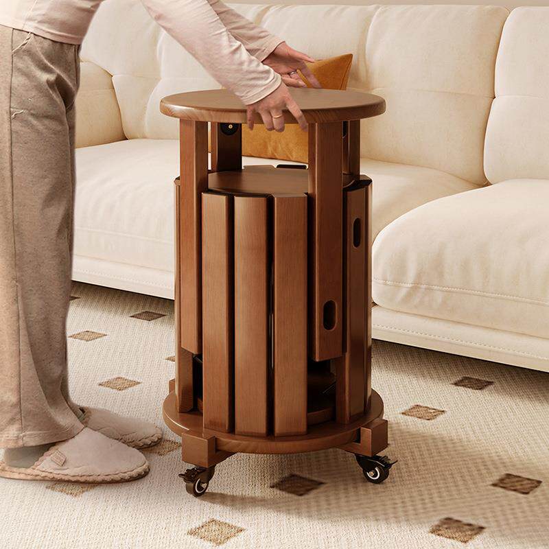 实木凳子可叠放高凳子家用叠叠乐圆凳备用板凳餐桌凳结实耐用椅子