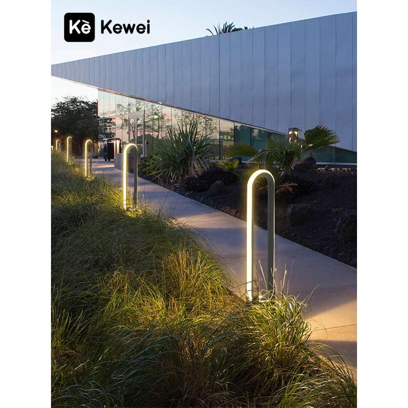 刻为太阳能草坪灯户外防水别墅庭院花园景观灯现代简约草地地插灯