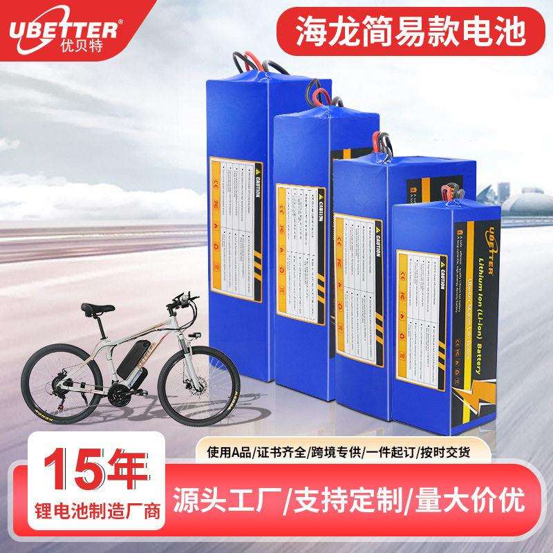 电动车锂电池36V48V电动山地车自行车海龙款大容量动力锂电池